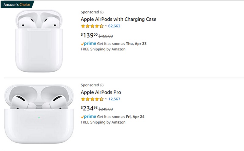 AirPods Pro Available From Amazon For $235