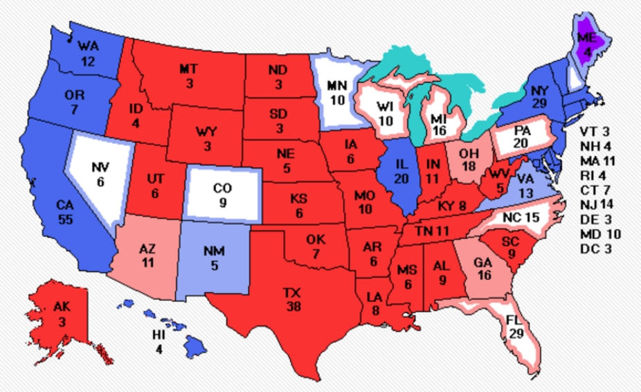 Electoral College Map 2012 Election 