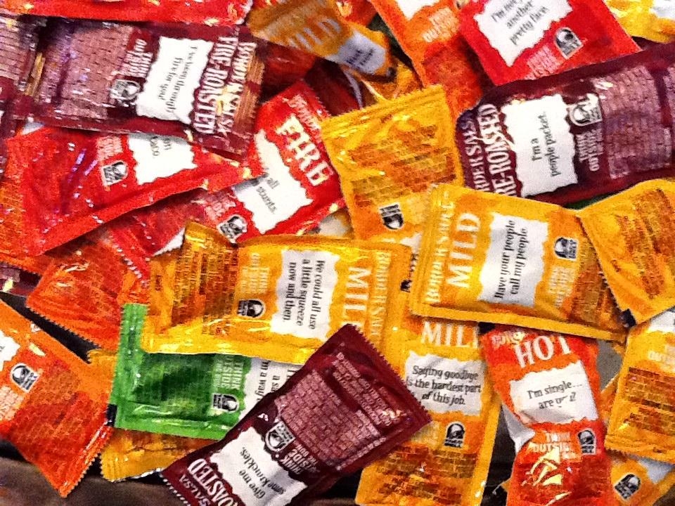 Taco Bell, which hands out some of the 8.2 billion plastic hot sauce packet...